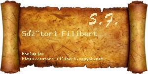 Sátori Filibert névjegykártya